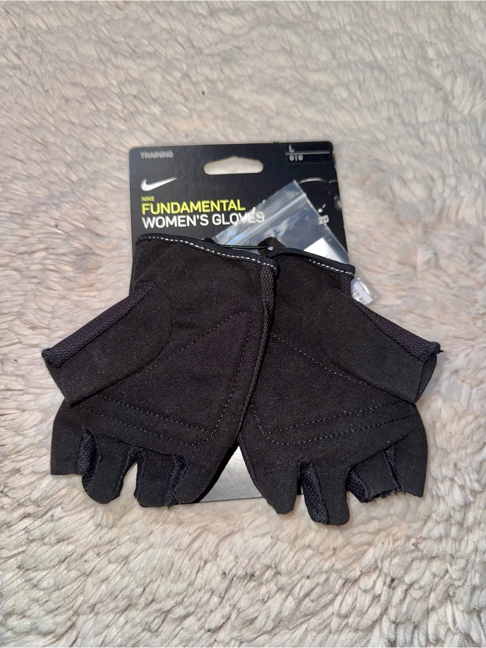 Nike Fundamental Fingerless Women's Size Large Black Polyester Blend Gloves